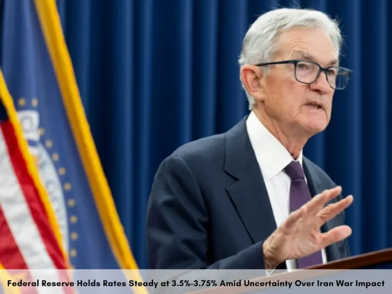 Powell's Penultimate Meeting: Fed Holds Rates Steady for Second Straight Meeting at 3.5%-3.75% Amid Uncertainty Over Iran War Impact; Inflation Projections Rise to 2.7%