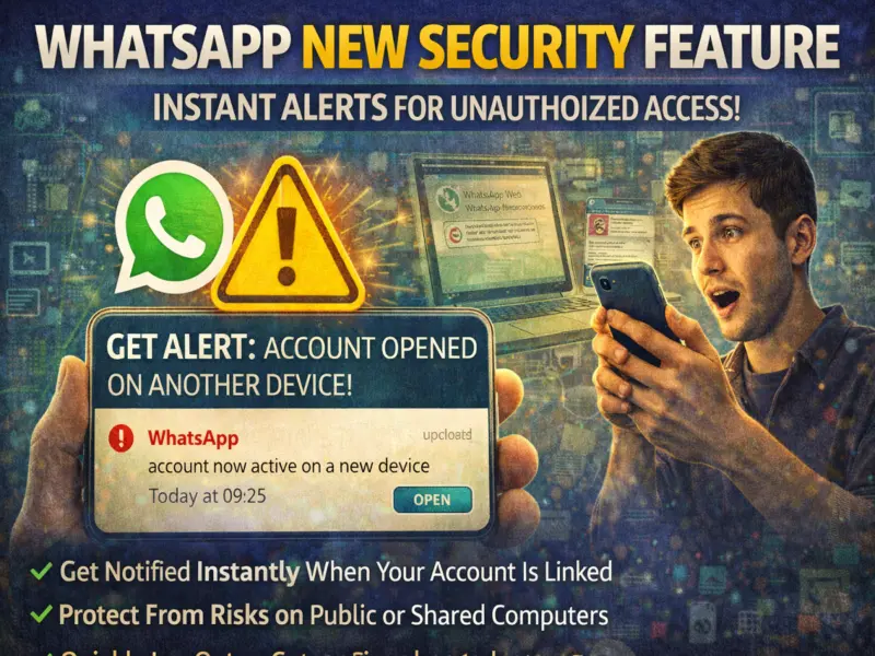 WhatsApp's New Security Feature: Get Instant Alerts When Your Account Opens on Another Device