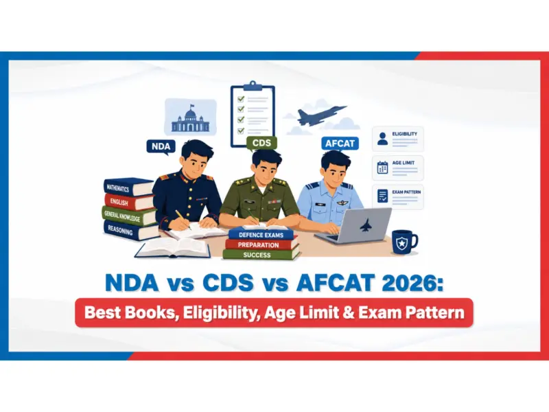 NDA vs CDS vs AFCAT 2026: Best Books, Eligibility, Age Limit & Exam Pattern