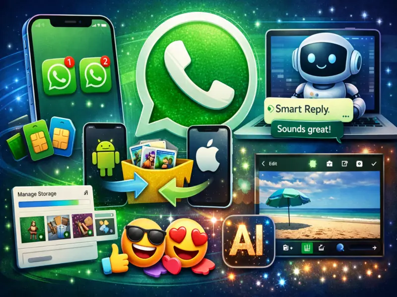 WhatsApp Rolls Out Major Update: Dual Accounts on iPhone, Easier Chat Transfer & AI Smart Replies