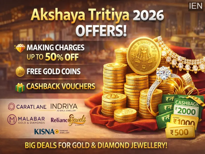 Akshaya Tritiya 2026 Deals: Up to 50% Off Making Charges, Free Gold Coins & Cashback Offers Revealed