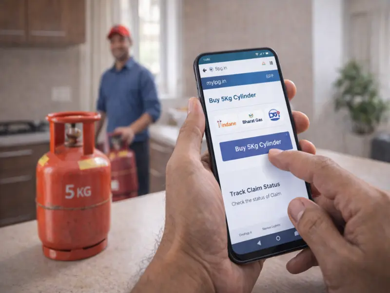 5kg 'Chhotu' LPG Cylinder: Not Available Nearby? Book It Online from Your Phone-Here's How