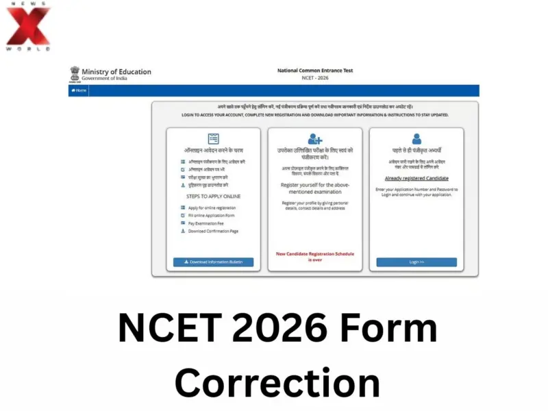 NTA NCET 2026 Form Correction Begins at exams.nta.ac.in/NCET Check How to Make Corrections Here