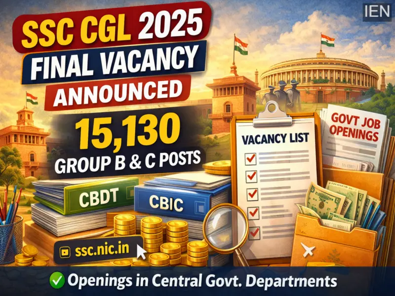 SSC CGL 2025 Final Vacancy List Out: 15,130 Posts Announced Across Central Government Departments