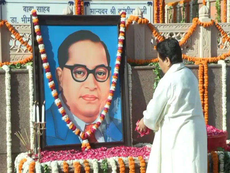 BSP chief Mayawati pays tribute to Dr Ambedkar on 135th birth anniversary