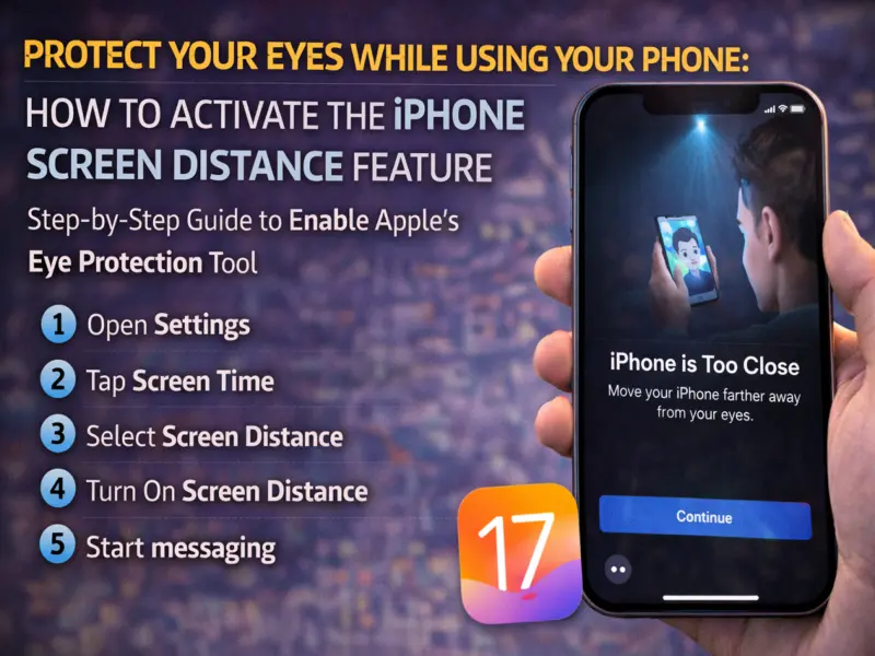 Protect Your Eyes While Using Your Phone: How to Activate the iPhone Screen Distance Feature
