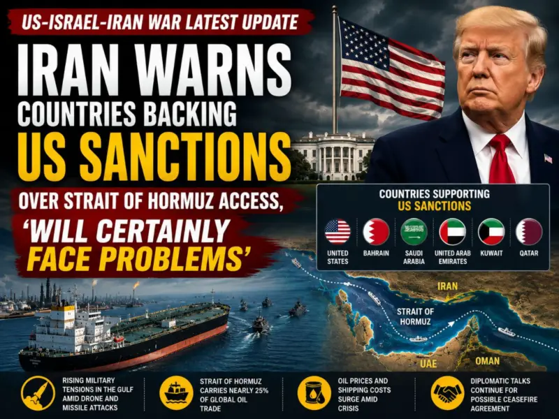 US-Israel-Iran War Latest Update: Iran Warns Countries Backing US Sanctions Over Strait of Hormuz Access, Says They 'Will Certainly Face Problems'