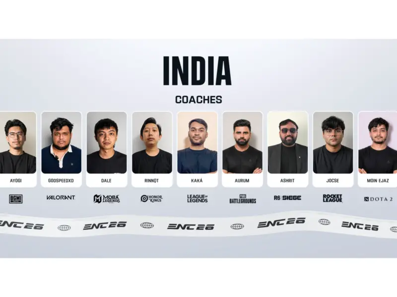 India confirms coaches for Esports Nations Cup 2026
