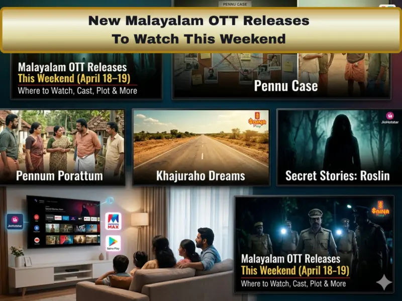 New Malayalam OTT Releases To Watch This Weekend (18 April to 19 April): From Sambhavam Adhyayam Onnu, Pennu Case, Pennum Porattum, Khajuraho Dreams, Secret Stories: Roslin, Paathirathri and More