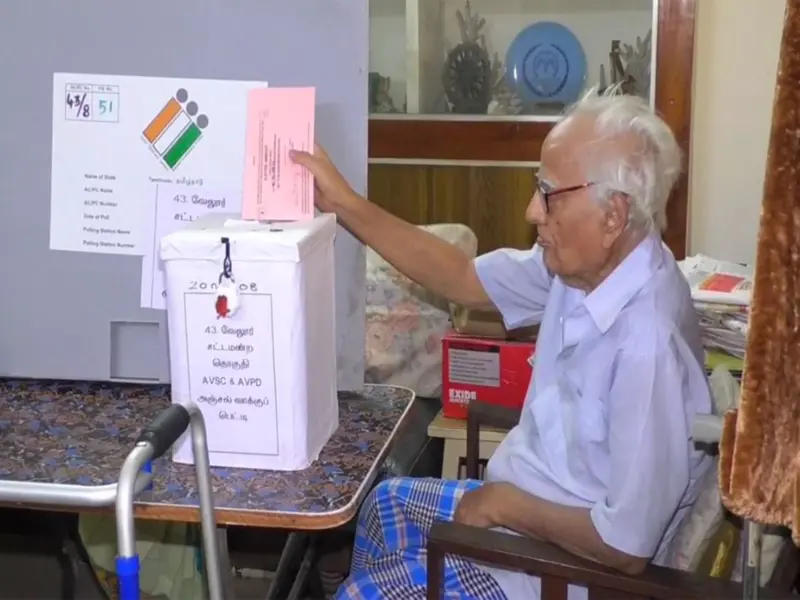 Postal voting begins for senior citizens over 85 and persons with disabilities in Tamil Nadu polls