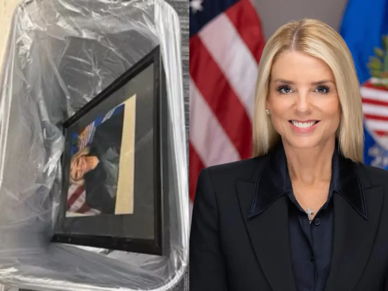 Fact Check: Did DOJ 'Dump Portrait of Pam Bondi in Bin'? Viral Claim Debunked by Department of Justice