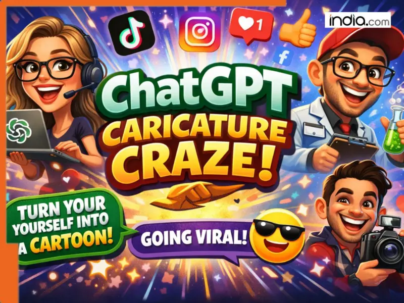 ChatGPT caricature trend goes viral: OpenAI's AI turns selfies into cartoons across instagram, tiktok and facebook