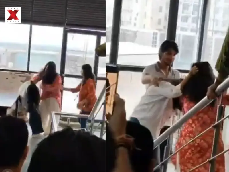 Kalesh at Galgotias University: Besties Slap, Drag, Pull Hair in Brutal Fight After One Falls for Friend's Boyfriend, Crowd Keeps Recording | Viral Video