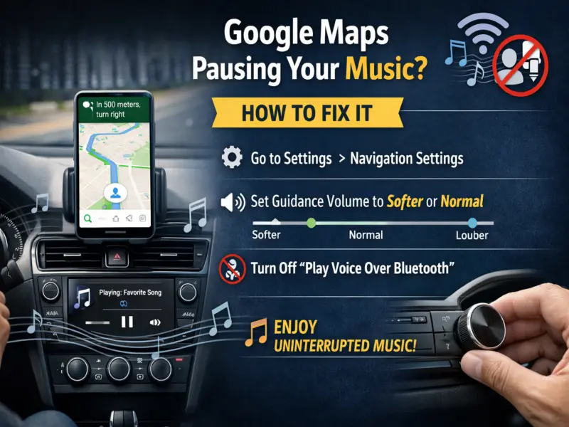 Google Maps Interrupting Your Music While Driving? Here's How to Fix It Easily
