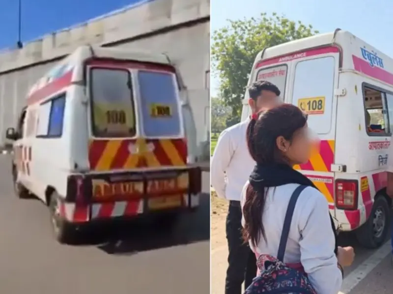 Madhya Pradesh Shocker: Girl, 2 Men Caught Having Sex In Speeding Ambulance, Chattarpur Passersby Blast Them For Obscenity | WATCH Viral Video