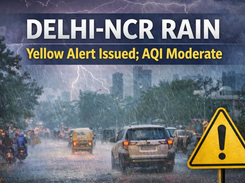 Delhi Weather Today: Dusty Strong Winds Sweep NCR As Thunderstorms Disrupt City; IMD Issues Yellow Alert - What You Should Know