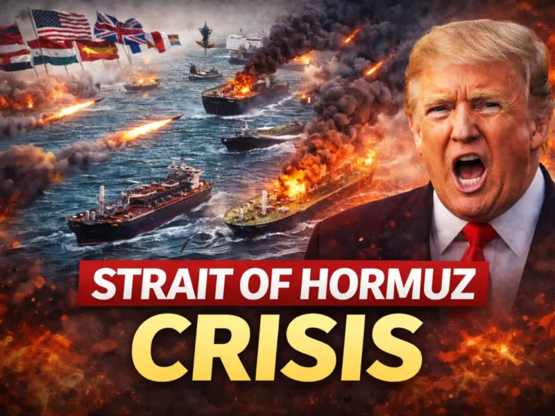 Middle East Crisis: Dozens of Nations Seek to Restart Strait of Hormuz Shipping as Trump Vows 'Stone Ages' Strikes on Iran; Brent Crude Jumps 7% to $108