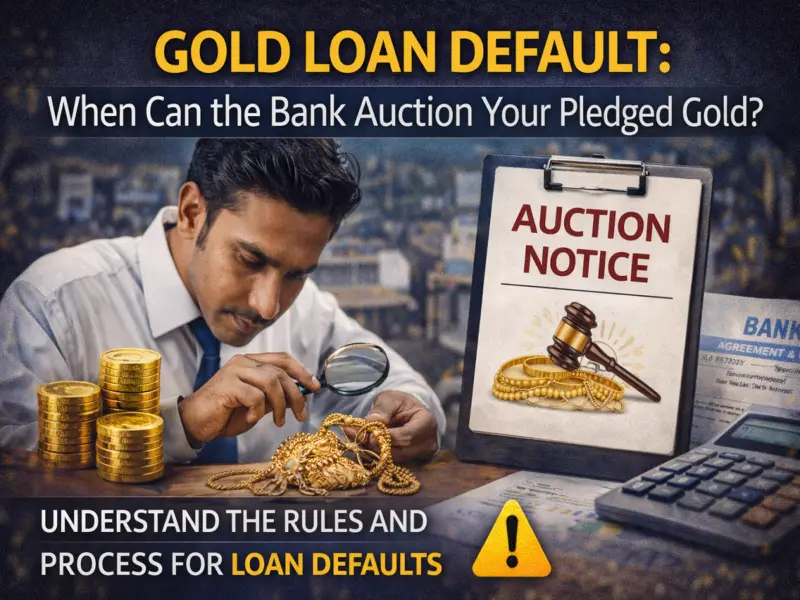 Gold Loan Default Explained: When Banks Can Auction Your Pledged Gold and What Borrowers Should Know