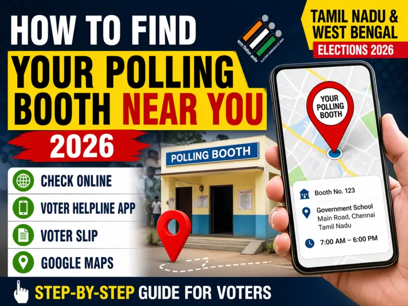 West Bengal & Tamil Nadu Elections 2026: How To Find Your Polling Booth Online, Via App & Voter Slip Before Voting Day
