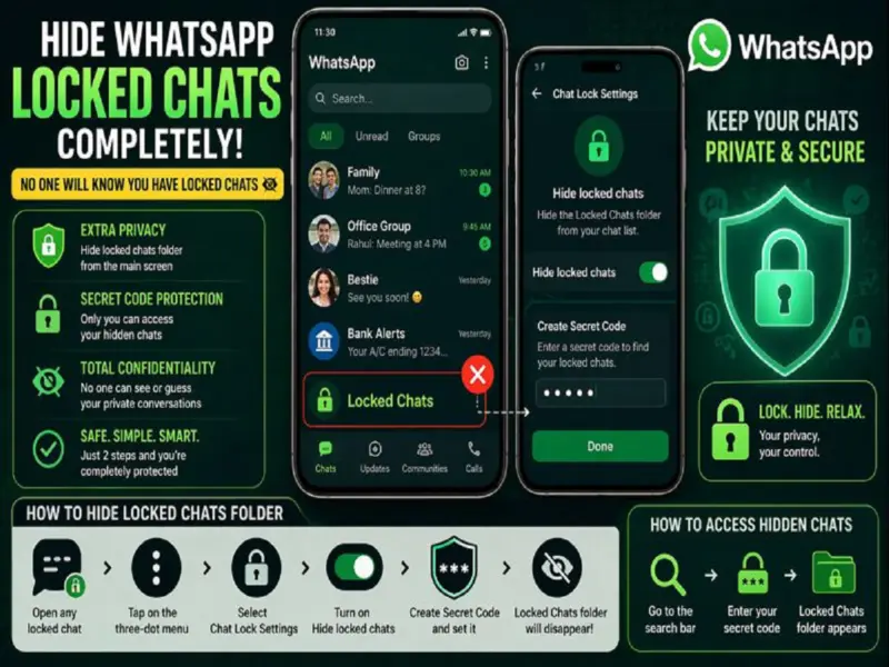 Hide Locked Chats on WhatsApp Completely: Simple Trick to Boost Your Privacy