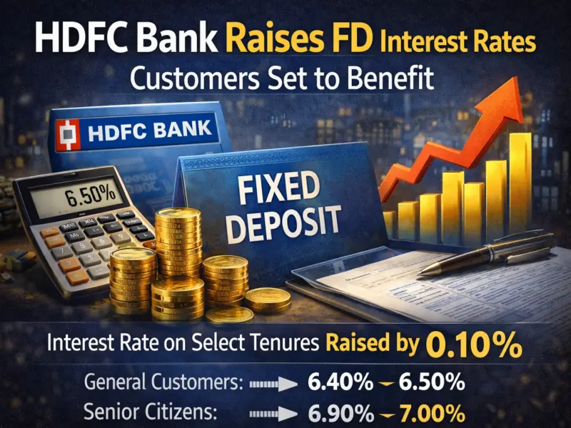 HDFC Bank Increases FD Interest Rates: Check New Returns for Deposits Under ₹3 Crore