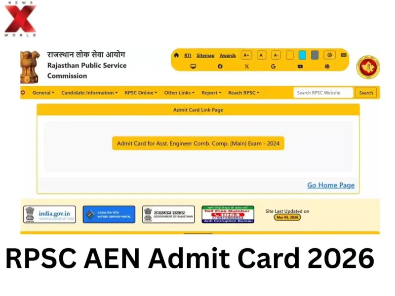 RPSC AEN Admit Card 2026 Released, Download Link Here