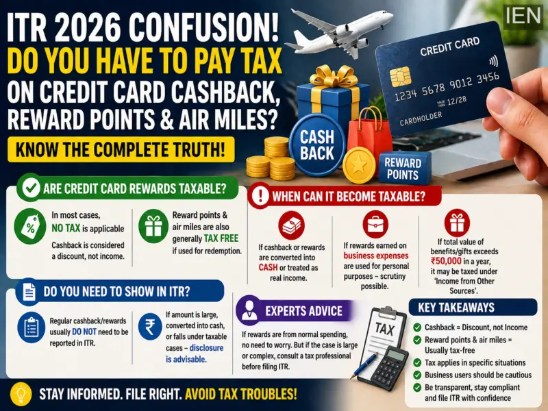 ITR 2026 Confusion Cleared: Do You Have to Pay Tax on Credit Card Cashback & Rewards?