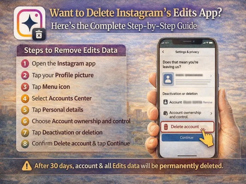 Want to Remove Instagram's Edits App Data? Here's the Complete Step-by-Step Method
