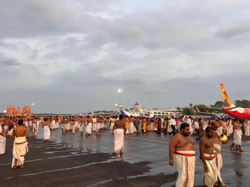 When a Runway Became A Path Of faith At Thiruvananthapuram Airport
