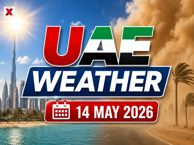 UAE Weather Today (14 May 2026): Dusty Winds, Rough Seas And Sudden Temperature Dip To Hit Dubai, Abu Dhabi