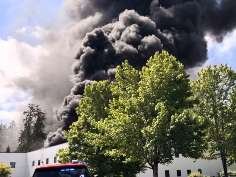 Massive Fire Breaks Out At Salem Oregon State Fire Marshal Warehouse Ahead Of Wildfire Season