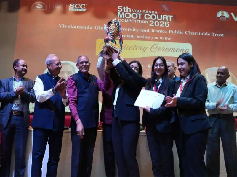 5th VGU Ranka Moot Court Competition 2026 Concludes at Vivekananda Global University, Jaipur, Dogra Law College, Jammu Wins Among 64 Teams