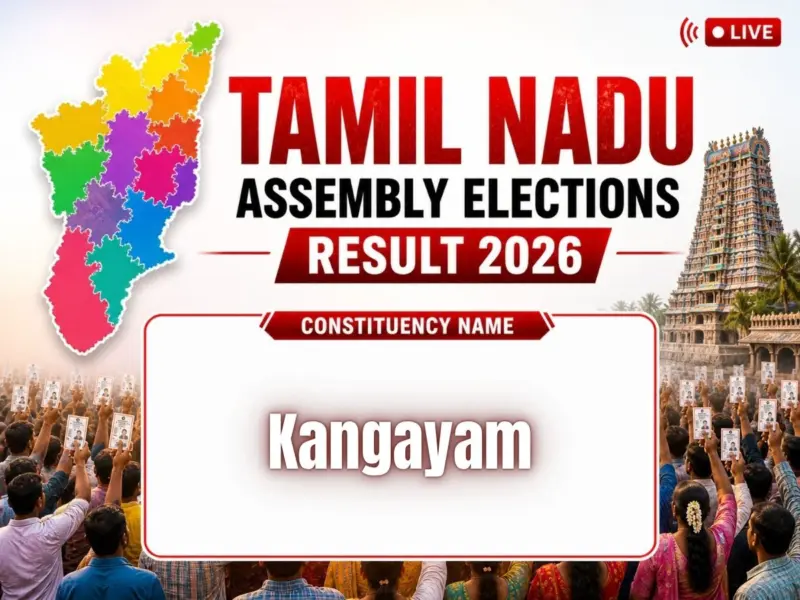 Kangayam Assembly Elections 2026 Result LIVE: Check Winner, New MLA, Key Candidates, Victory Margin, Result Date, Voter Turnout, Total Voters & 2021-2016 Past Results of Tamil Nadu Assembly Elections