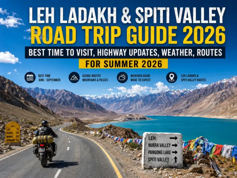Leh Ladakh & Spiti Valley Road Trip Guide 2026: Best Time To Visit, Highway Updates, Weather, Routes & Travel Tips For Summer 2026