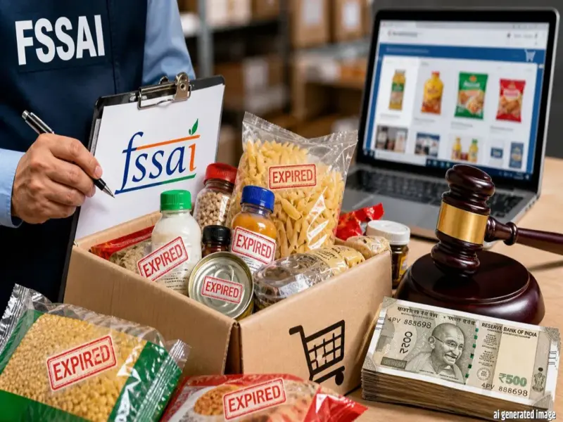 FSSAI Cracks Down on E-Commerce Giant: ₹6 Lakh Fine Imposed for Selling Expired and Spoiled Food