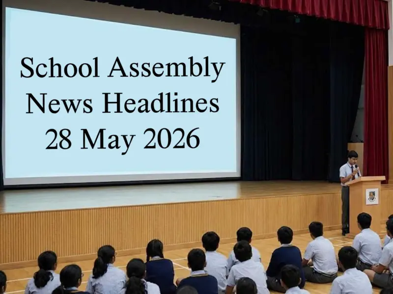 School Assembly News Headlines Today [May 28]: Top National, Business News, Sports News, Education News & World News with Weather Updates & Thought of the Day