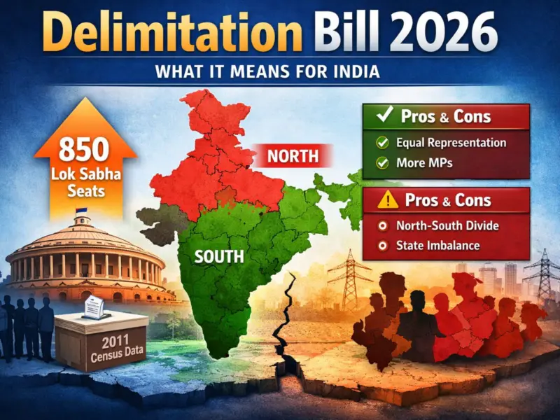 What is Delimitation Bill 2026? How Will It Change Lok Sabha Seats, Pros & Cons, State-Wise Impact, North-South Divide & All You Need to Know