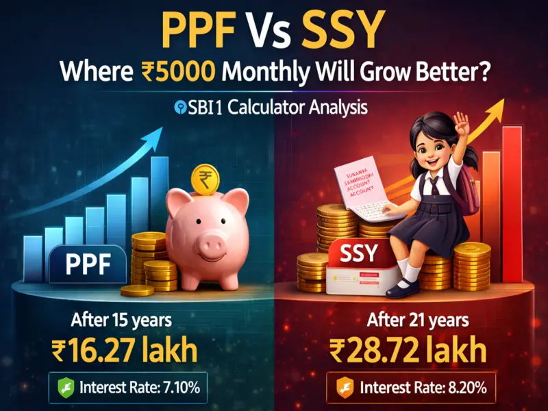 PPF vs SSY: Where Will ₹5,000 Monthly Investment Create a Bigger Corpus? Full Comparison Explained