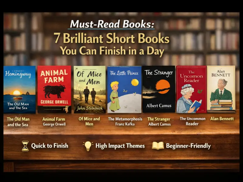 Must-Read Books: 7 Brilliant Short Books You Can Finish in a Day | Top Quick Reads Every Reader Should Explore
