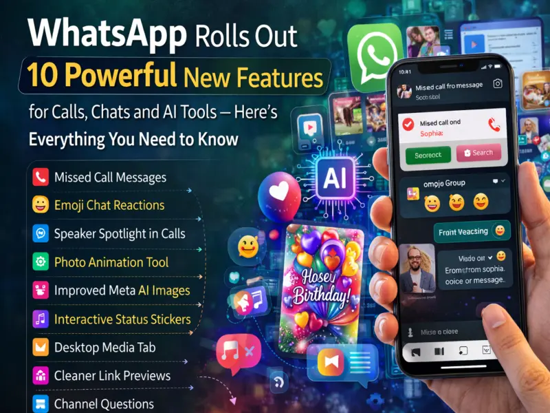 WhatsApp Rolls Out 10 Powerful New Features for Calls, Chats and AI Tools - Here's Everything You Need to Know