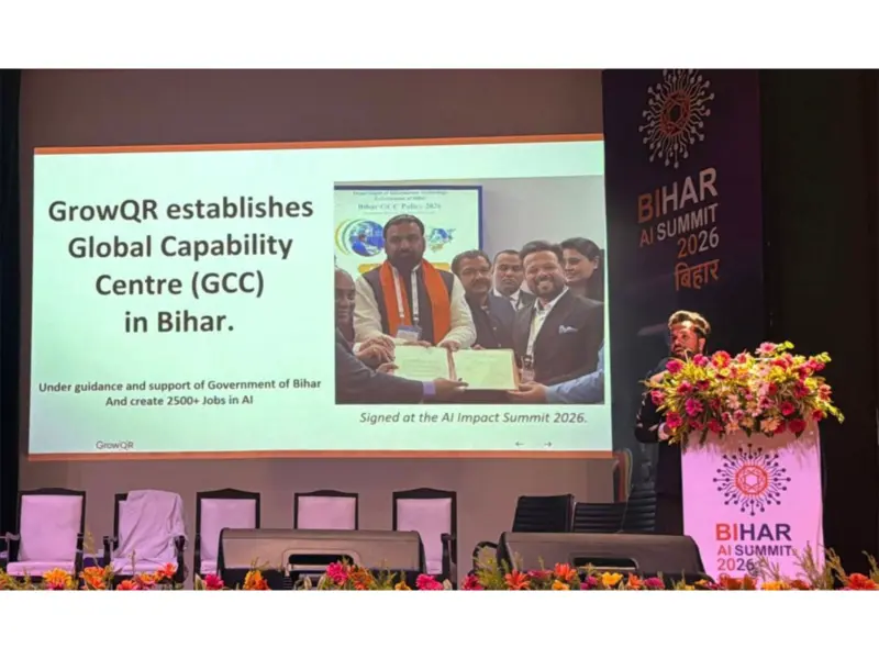 GrowQR Takes the Stage at Bihar AI Summit 2026, Announces GCC Plans for the State