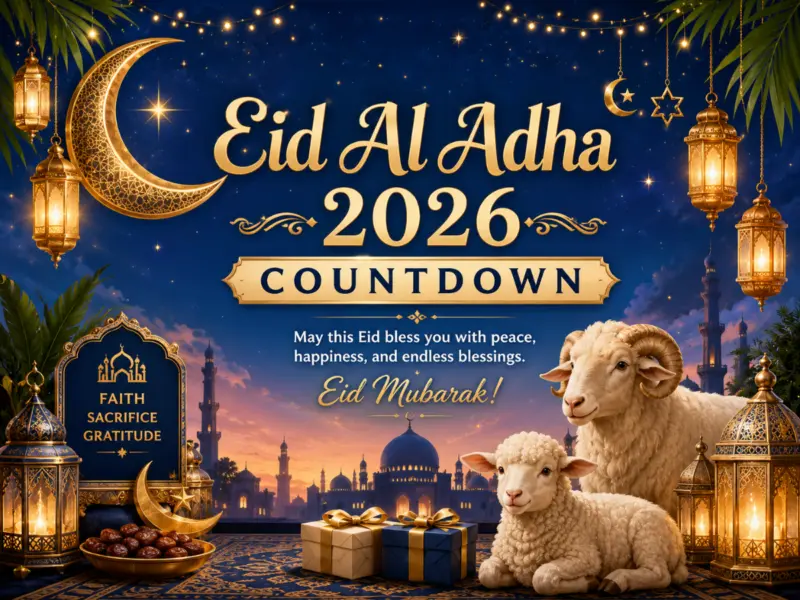 Eid Al Adha 2026 Countdown: When is Eid in India, Dubai, Saudi Arabia & More; Check Date, Significance, Why & How to Celebrate | All You Need to Know