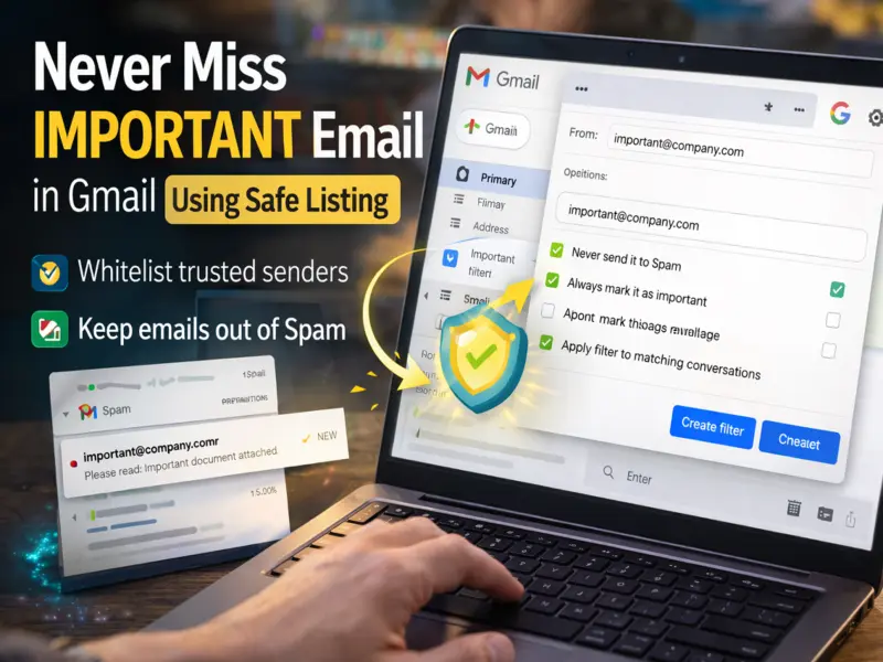 Never Miss Important Emails Again: How to Use Gmail Safe Listing to Keep Messages Out of Spam
