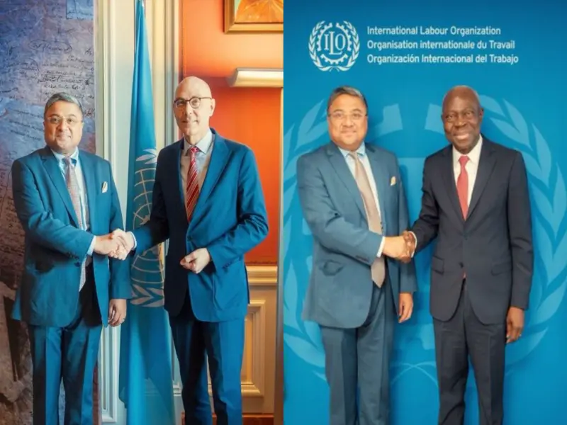 Geneva: Sibi George discusses India's digital journey with UNHRC, ILO representatives