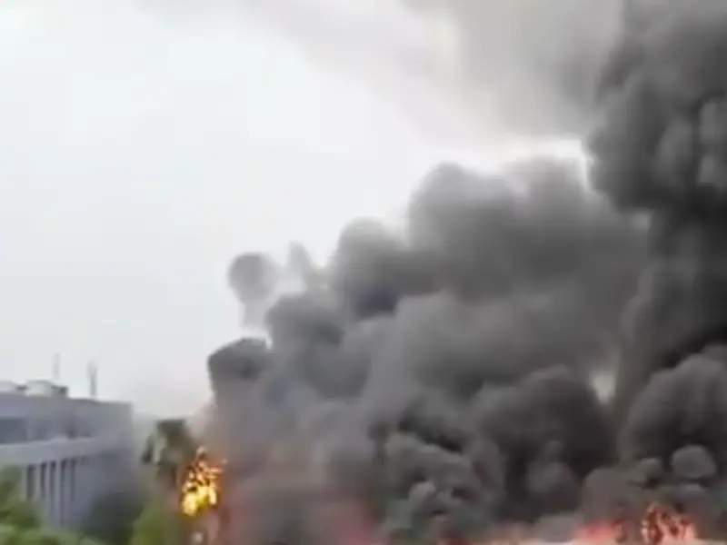 Chennai OMR Fire: Massive Blaze At Tech Mahindra Godown, Thousands of IT Employees Evacuated