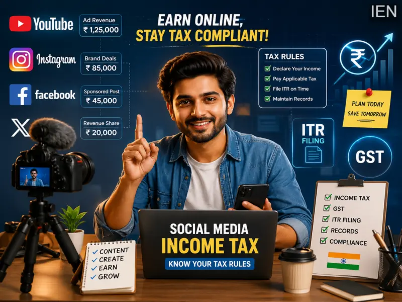 Earning From YouTube, Instagram or Facebook? Know the Tax, GST and ITR Rules for Creators