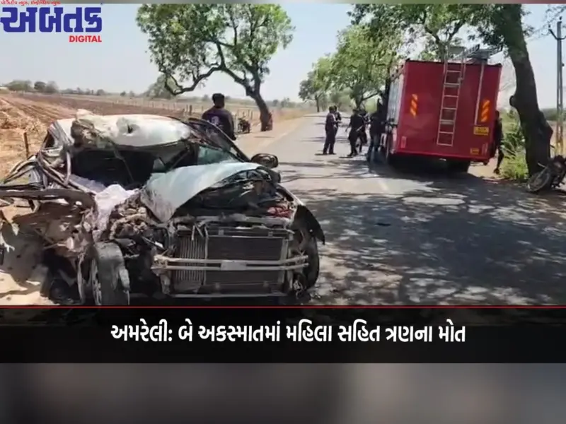 અમરેલી: બે અકસ્માતમાં મહિલા સહિત ત્રણના મોત