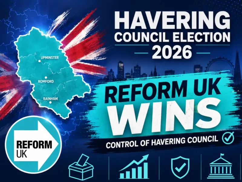 Havering Council Election Results 2026 Out: Reform UK Storms to Historic Win in East London Borough - Check Latest Live Updates