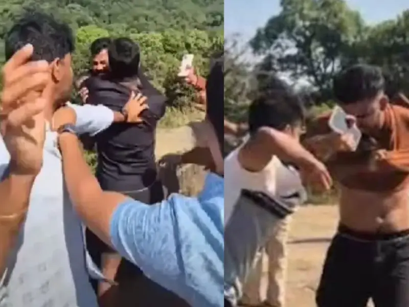 Pre-Wedding Shoot Turns Violent At Karnataka Temple: Photographers Assaulted By Locals Over Footwear Dispute; Internet Sparks Outrage, Raises Concerns Over Tourist Safety | WATCH