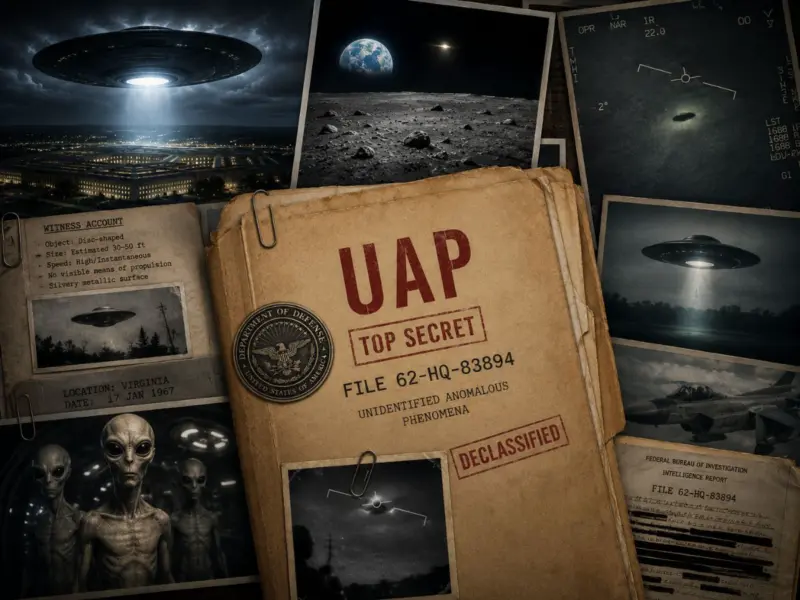 UFO File Release: What's Inside the 162 Secret Pentagon UAP Files? From Apollo Moon Photos to FBI's 'Mysterious' 62-HQ-83894 Case File
